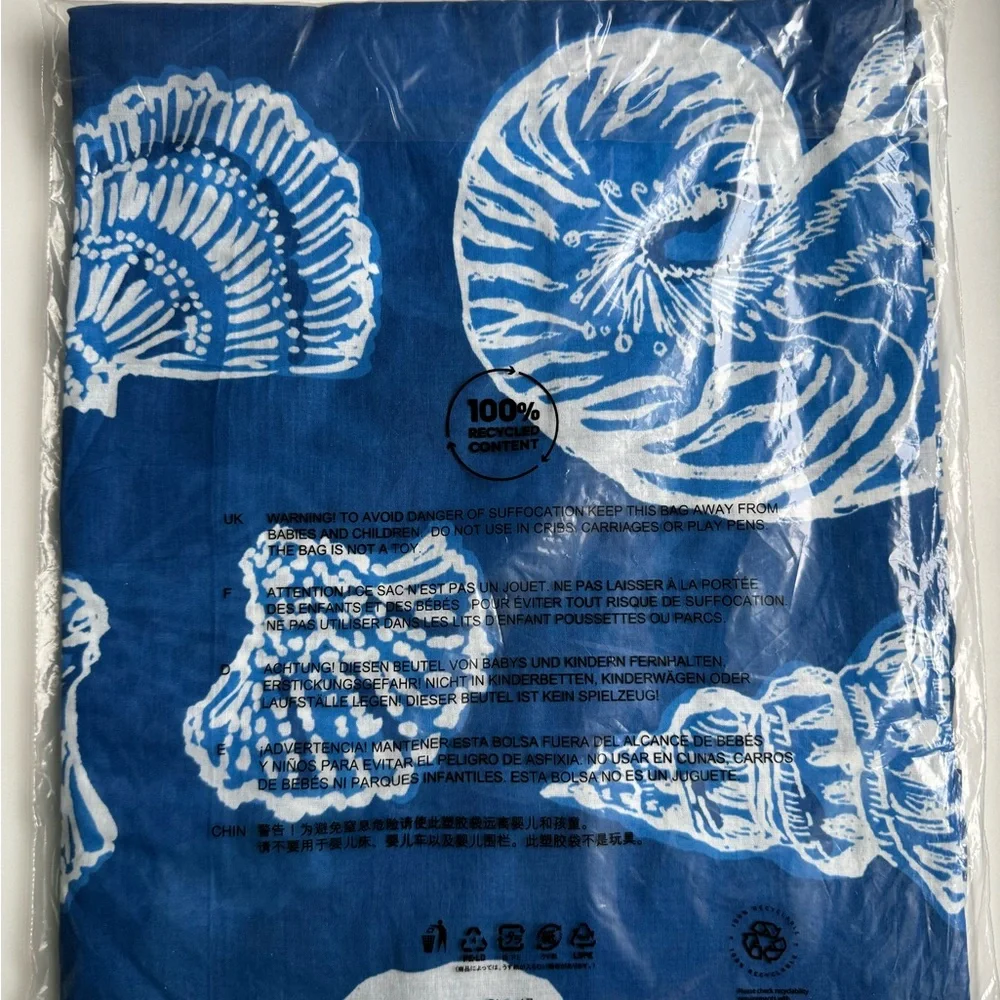 Brand New Lilly Pulitzer Sharol Pareo Cover-Up Barton Blue Shell Of A Good Time - Picture 6 of 6